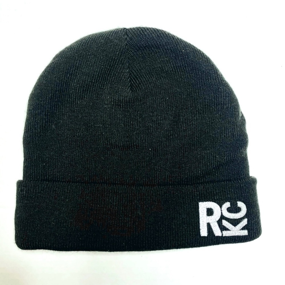 Reaction Kenneth Cole Unisex Fleece Lined Black Knit Winter Beanie Hat